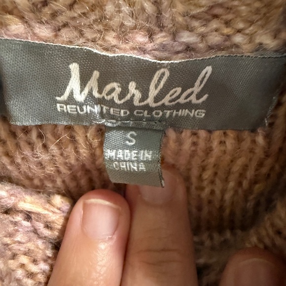 Cozy Pink Wool Blend Turtleneck Sweater Apres Ski Nordic Scandi girl - Picture 4 of 6